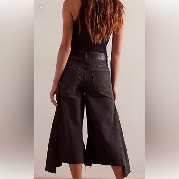 Free People We The Free Ripple Wide-Leg Pieced Cropped Jeans- 24 - Picture 3 of 9